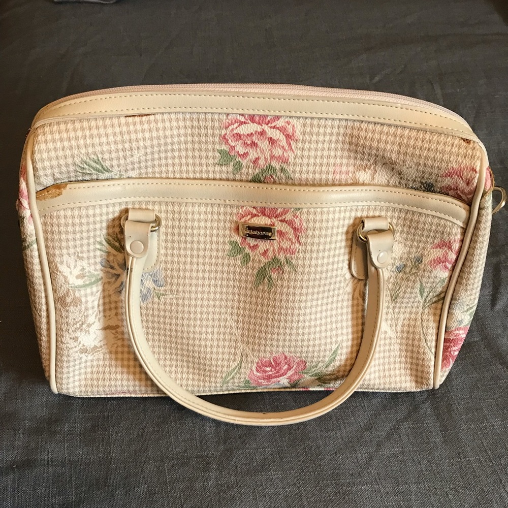 Liz Claiborne Y2K Cottagecore floral vinyl purse